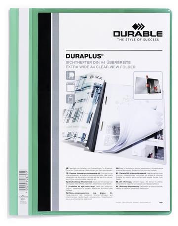 Durable DURAPLUS A4 Verde, Trasparente