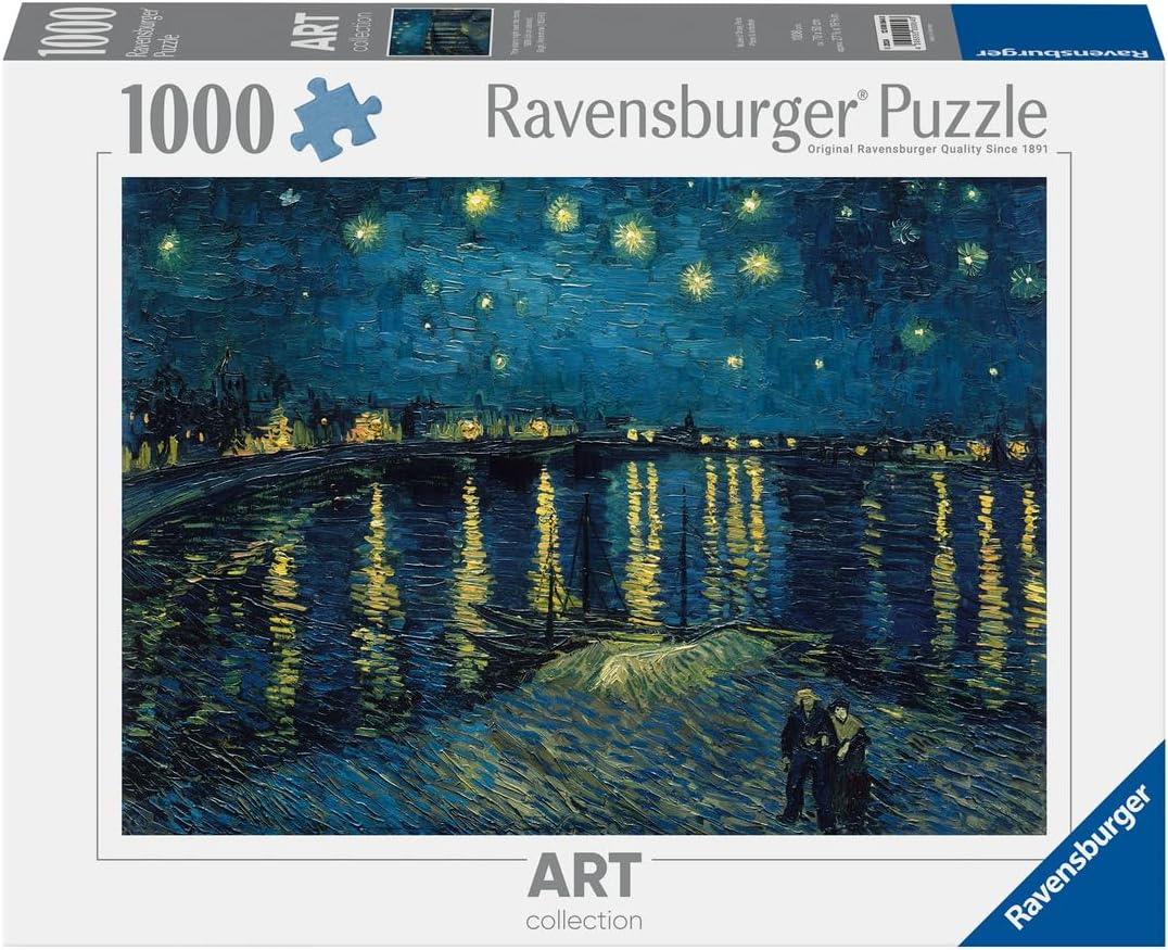 Ravensburger - Puzzle Van Gogh: Notte Stellata, Art Collection, 1000 Pezzi, Puzzle Adulti