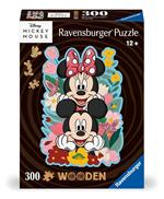 Ravensburger - Puzzle di legno Shaped, Mickey & Minnie, 300 Pezzi, 25 Whimsies