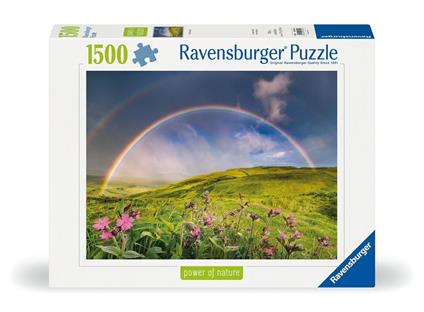 Ravensburger, Puzzle 1500 pezzi, Paesaggio con arcobaleno
