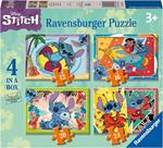 Ravensburger - Puzzle Stitch, Collezione 4 in a Box, 4 puzzle da 12-16-20-24 Pezzi, Età Raccomandata 3+ Anni