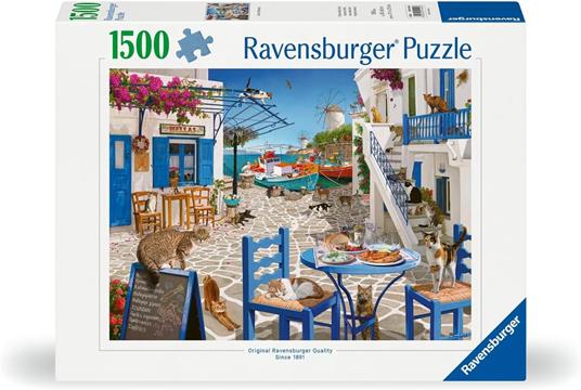 Ravensburger - Puzzle Mykonos, Puzzle 1500 pezzi, Puzzle Adulti e Bambini +14 Anni, 80x60