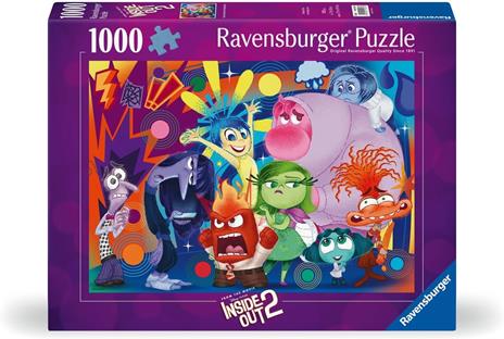 Ravensburger- Puzzle 1000 Pezzi: Inside Out 2, Puzzle per Adulti e Bambini +14 anni, Inside Out Personaggi, 70x50cm