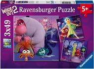 Ravensburger - Inside Out 2, Puzzle Bambini 5 anni o più, Idea Regalo, 3 Puzzle da 49 Pezzi, 21x21 cm