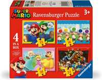 Giocattolo Ravensburger - Puzzle Super Mario, Puzzle 4 in a box, 12-16-20-24 pezzi, Puzzle Bambini 3 Anni, 70x50cm Ravensburger