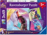 Ravensburger - Puzzle Unicorn Academy, 3 Puzzle 49 pezzi, Puzzle Bambini 5 Anni, 21x21 cm