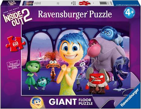 Ravensburger - Inside Out 2 Personaggi, Puzzle Bambini 4 anni, Puzzle 60 Pezzi, Rompicapo 70x50cm