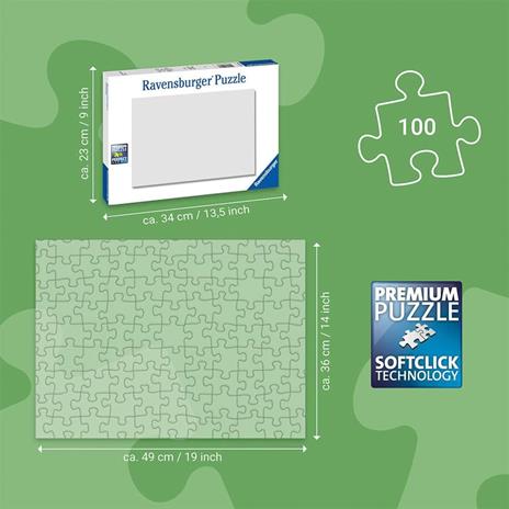 Ravensburger - Puzzle Minecraft, Puzzle 100 pezzi XXL, Puzzle Bambini 6 Anni, 49x36cm - 3