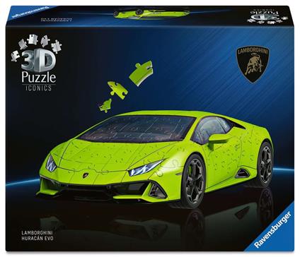 Puzzle 3D iconico: Lamborghini Huracán EVO - Una vera icona delle auto sportive in un dettagliato modello in scala 1:18