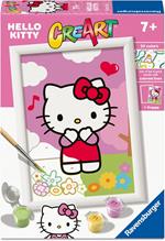 Ravensburger - CreArt Serie E: Hello Kitty, Dipingere con i Numeri, Kit Pittura Bambini, Cornice Inclusa, Gioco Educativo