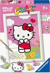 Giocattolo Ravensburger - CreArt Serie E: Hello Kitty, Dipingere con i Numeri, Kit Pittura Bambini, Cornice Inclusa, Gioco Educativo Ravensburger