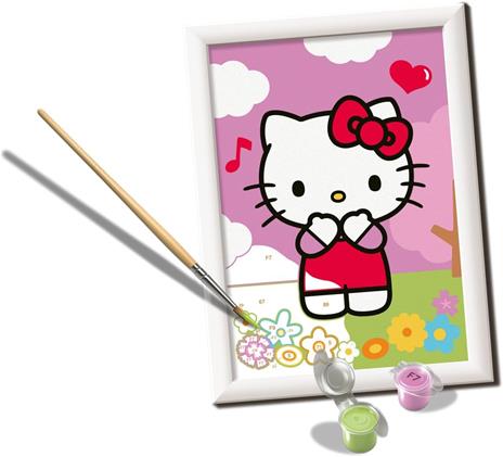 Ravensburger - CreArt Serie E: Hello Kitty, Dipingere con i Numeri, Kit Pittura Bambini, Cornice Inclusa, Gioco Educativo - 2