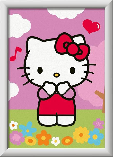 Ravensburger - CreArt Serie E: Hello Kitty, Dipingere con i Numeri, Kit Pittura Bambini, Cornice Inclusa, Gioco Educativo - 6