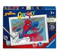 Ravensburger - CreArt Serie E: Spiderman, Dipingere con i Numeri, Kit Pittura Bambini 7+ Anni, 13x18 cm