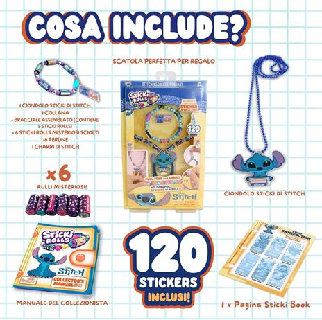 Sticki Rolls - Set con Pendente Stitch - 3