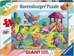 Ravensburger - Puzzle Dinosauri al parco giochi, Collezione 24 Giant Pavimento, 24 Pezzi, Età Raccomandata 3+ Anni