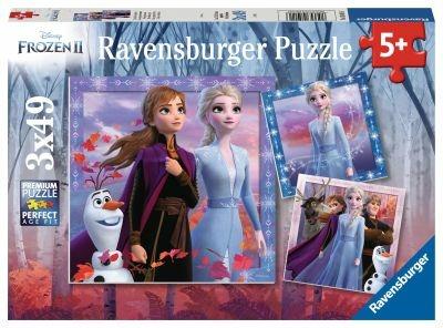 Ravensburger - Puzzle Frozen 2, Collezione 3x49, 3 Puzzle da 49 Pezzi, Età Raccomandata 5+ Anni - 3