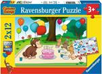 Ravensburger - Puzzle George, Collezione 2x12, 2 Puzzle da 12 Pezzi, Età Raccomandata 3+ Anni