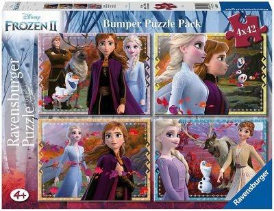 Ravensburger - Puzzle Frozen 2, Collezione Bumper Pack 4x42, 4 Puzzle da 42 Pezzi, Età Raccomandata 4+ Anni - 2
