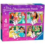 Ravensburger - Puzzle Pricipesse Disney, Collezione Bumper Pack 4x42, 4 Puzzle da 42 Pezzi, Età Raccomandata 4+ Anni