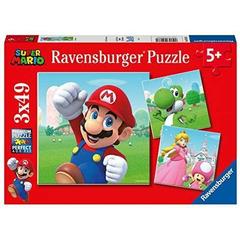 Ravensburger - Puzzle Super Mario, Collezione 3x49, 3 Puzzle da 49 Pezzi, Età Raccomandata 5+ Anni