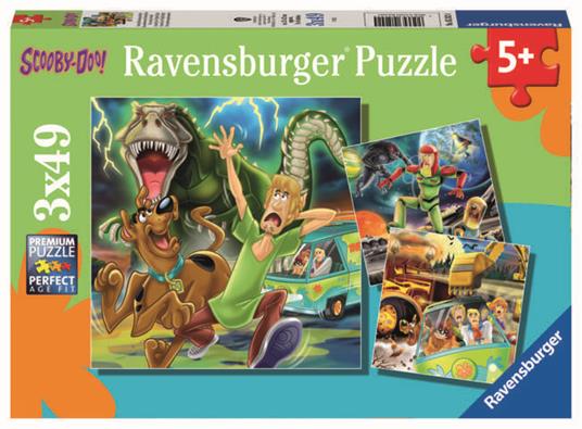 Ravensburger - Puzzle Scooby Doo, Collezione 3x49, 3 Puzzle da 49 Pezzi, Età Raccomandata 5+ Anni
