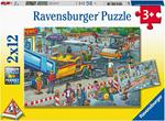 Ravensburger - Puzzle Work in progress, Collezione 2x12, 2 Puzzle da 12 Pezzi, Età Raccomandata 3+ Anni
