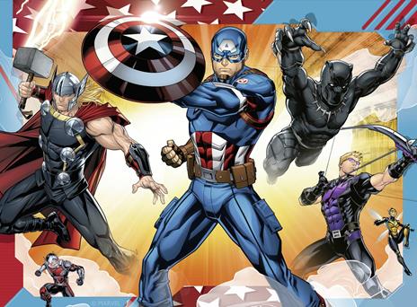 Ravensburger - Puzzle Avengers A, Collezione 4 in a Box, 4 puzzle da 12-16-20-24 Pezzi, Età Raccomandata 3+ Anni - 4
