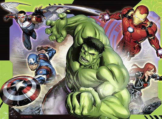 Ravensburger - Puzzle Avengers A, Collezione 4 in a Box, 4 puzzle da 12-16-20-24 Pezzi, Età Raccomandata 3+ Anni - 5