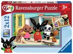 Ravensburger - Puzzle Bing, Collezione 2x12, 2 Puzzle da 12 Pezzi, Età Raccomandata 3+ Anni