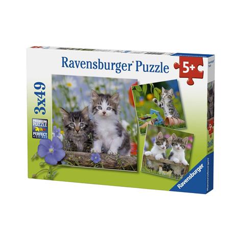Ravensburger - Puzzle Gattini, Collezione 3x49, 3 Puzzle da 49 Pezzi, Età Raccomandata 5+ Anni