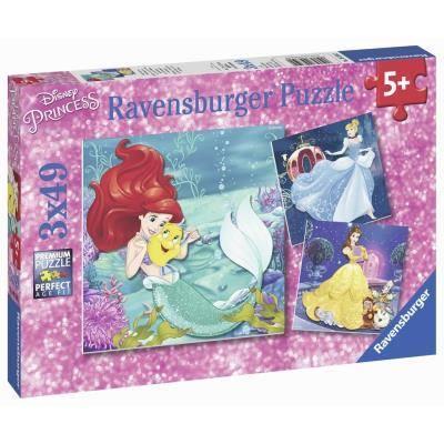 Ravensburger - Puzzle Principesse Disney B, Collezione 3x49, 3 Puzzle da 49 Pezzi, Età Raccomandata 5+ Anni - 2