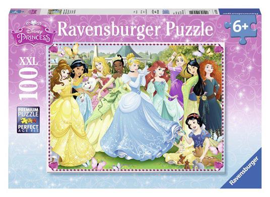 Ravensburger - Puzzle Principesse Disney A, 100 Pezzi XXL, Età Raccomandata 6+ Anni