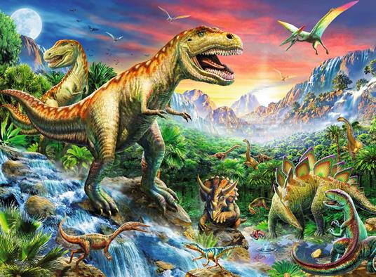 Ravensburger - Puzzle L'era dei dinosauri, 100 Pezzi XXL, Età Raccomandata 6+ Anni - 4