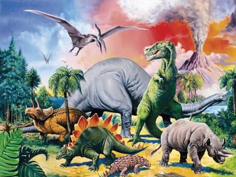 Ravensburger - Puzzle Dinosauri, 100 Pezzi XXL, Età Raccomandata 6+ Anni - 2