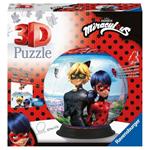 Ravensburger - 3D Puzzle Personaggi Miraculous, Puzzle Ball, 72 Pezzi, 6+ Anni