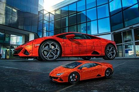 Ravensburger - 3D Puzzle Lamborghini Huracán Evo Rossa, 108 Pezzi, 8+ Anni - 3