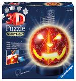 Ravensburger - 3D Puzzle Zucca di Halloween Night Edition con Luce, 72 Pezzi, 6+ Anni