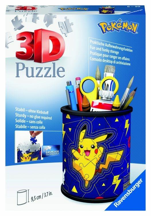 Ravensburger - 3D Puzzle Portapenne Pokémon, 54 Pezzi, 6+ Anni
