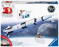 Giocattolo Ravensburger - 3D Puzzle Apollo Saturn V Rocket, Razzo Spaziale, 440 Pezzi, 8+ Anni Ravensburger