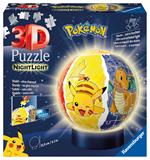 Ravensburger - 3D Puzzle Nightlamp Pokemon, Night Lamp, 72 Pezzi, 6+ Anni