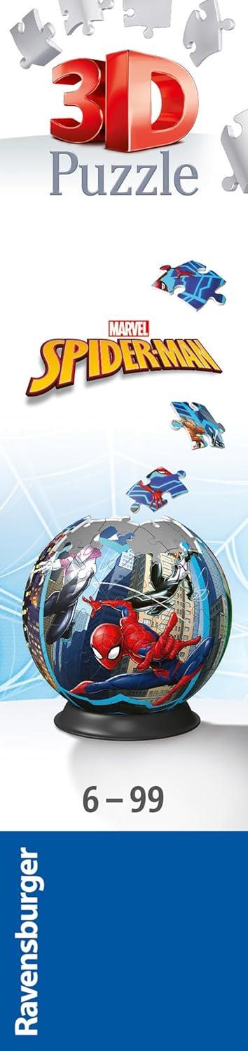 Ravensburger - 3D Puzzle Puzzle Ball Spiderman, 72 pezzi, 6+ anni - 5