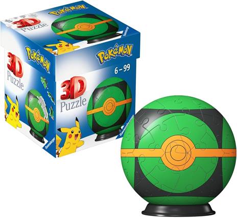 Ravensburger Puzzle 3D 11626  Palla Poké Balls  Finsterball  [EN] Dusk Ball a partire dai 6 anni