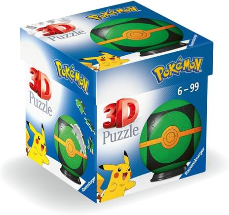 Ravensburger Puzzle 3D 11626  Palla Poké Balls  Finsterball  [EN] Dusk Ball a partire dai 6 anni - 6