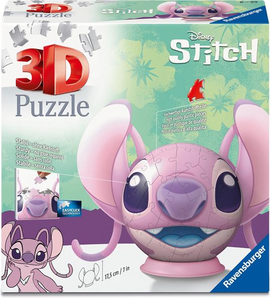 Puzzle 3D Disney Angel con Orecchie, 72 pezzi, 6+ anni