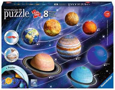 Giocattolo Ravensburger - 3D Puzzle Il Sistema Planetario, 540 Pezzi, 6+ Anni Ravensburger