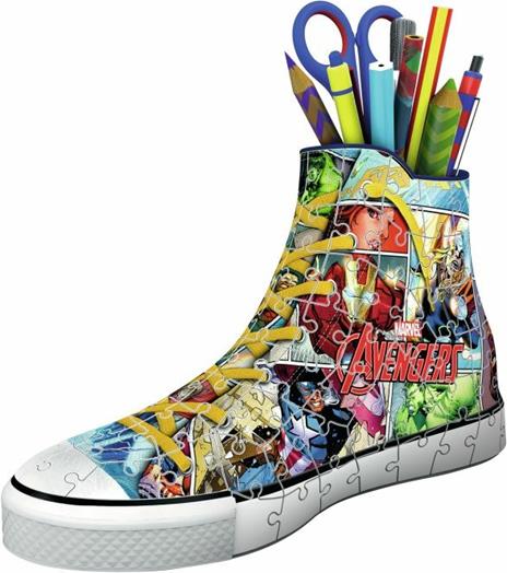 Ravensburger - 3D Puzzle Portapenne Sneaker Avengers, 108 Pezzi, 8+ Anni - 6