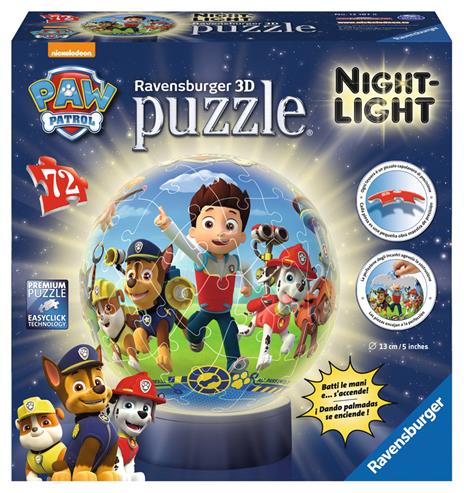 Paw Patrol. Lampada Notturna Puzzle 72 Pezzi 3D - 4