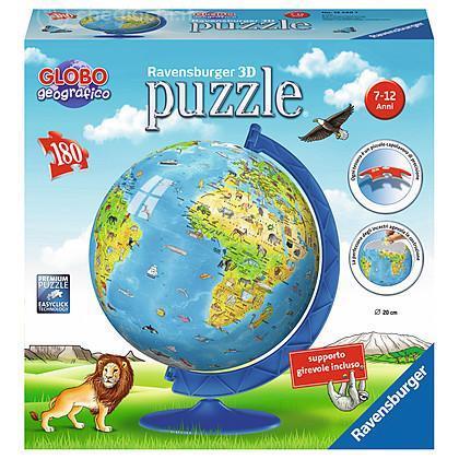 Ravensburger - 3D Puzzle Globo, 180 Pezzi, 6+ Anni - 8