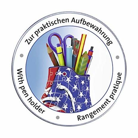 Ravensburger - 3D Puzzle Portapenne Sneaker Usa Flag Edition, 108 Pezzi, 8+ Anni - 6